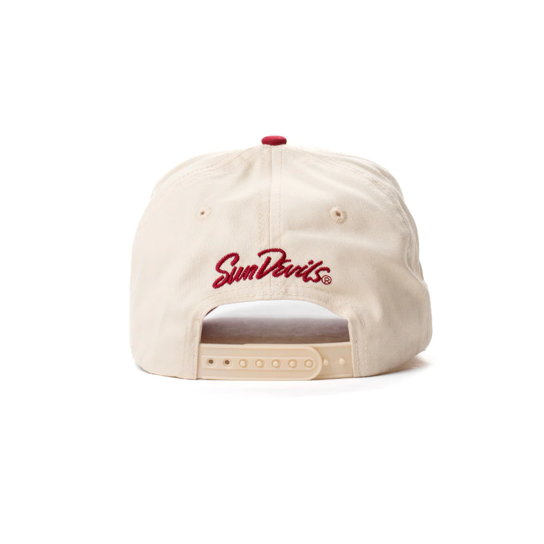 ASU Mascot Snapback Cream & Maroon - Image 3