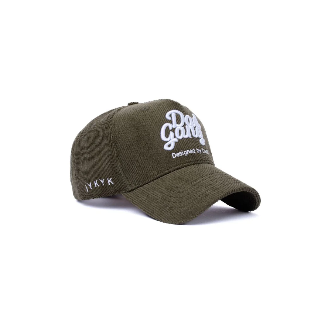 CORDADROY LOGO - Olive/White - Image 3