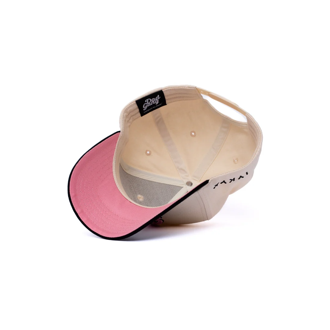 Dad Gang Logo Hat - Pink & Cream - Image 4