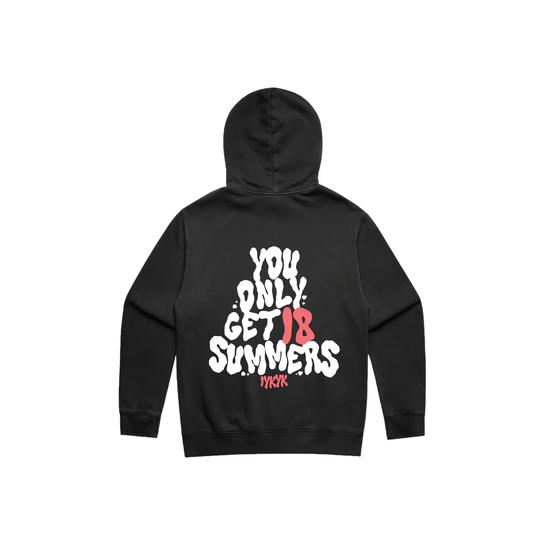 DG Hoodie - Time Flies Faded Black - Image 3