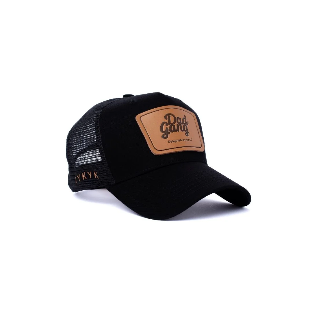 Leather Patch Trucker - Black/Brown - Image 4