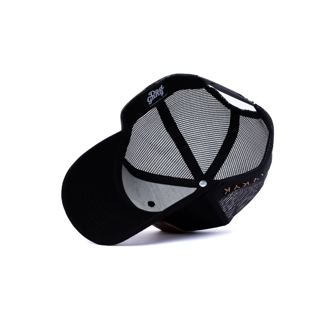 Leather Patch Trucker - Black/Brown - Image 7