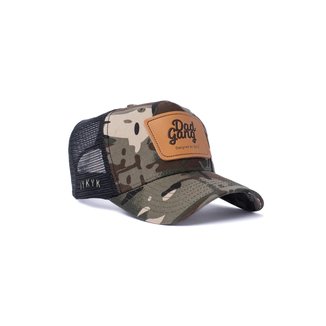 Leather Patch trucker - Black/Camo - Image 3