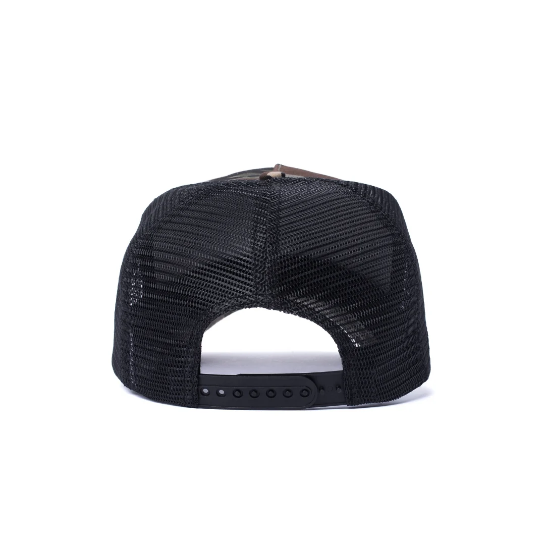 Leather Patch trucker - Black/Camo - Image 6