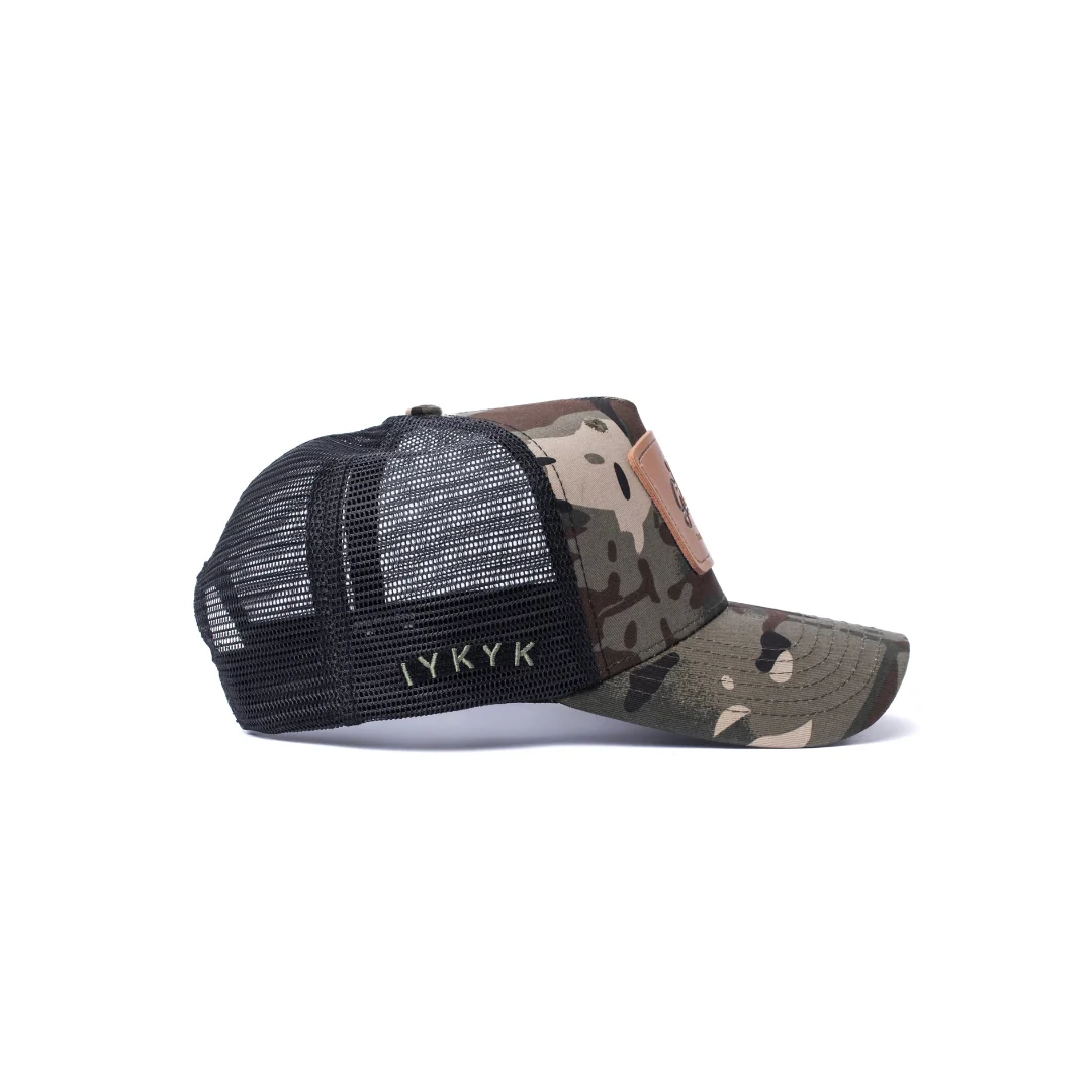 Leather Patch trucker - Black/Camo - Image 7